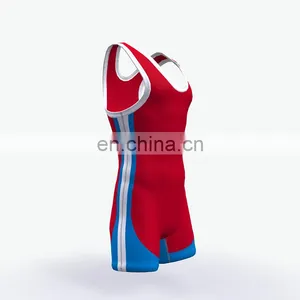Wholesale Cheap Blank Youth Practice Wrestling Singlets Custom thumbnail-1
