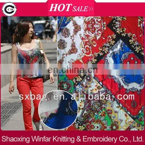 Shaoxing Winfar Custom 100% Printed Rayon Fabric for Dresses Garment thumbnail-1