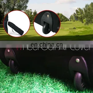 Black Golf Bag Cover Case With Wheels thumbnail-2