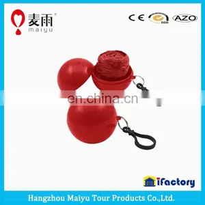 Disposable Plastic Poncho/raincoat With Logo for Riding Bike thumbnail-1