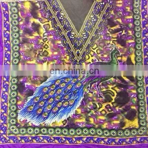 Peacock Print Beach Kaftan thumbnail-1