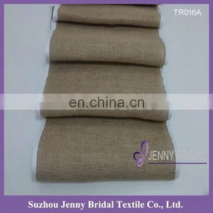 TR016A Jenny Bridal Hot Sale Burlap Table Runner thumbnail-3