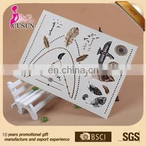 Temporary Newest Hot Sale Metallic Temporary Body Tattoos Gold Silver Jewelry Tattoos thumbnail-6