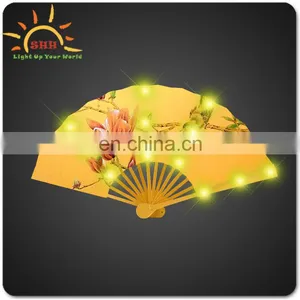 New Products 2016 Innovative Products Hand Held Folding Fans With LED Lights thumbnail-2