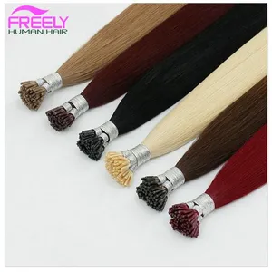 20 Inch 100Strands Stick Remy I-tip Human Hair Extensions Pre Bonded Hair Extensions 50 Grams per Strand 0.5gram thumbnail-4