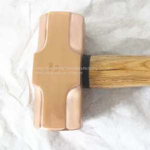 Non Sparking Tools Sledge Copper Hammer Wood Handel thumbnail-4