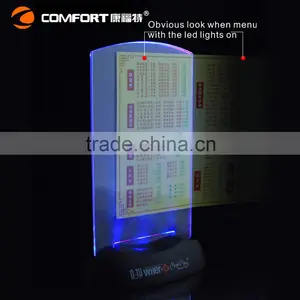 Plastic/Acrylic/ABS Material Acrylic Bar Led Menu Holder thumbnail-2