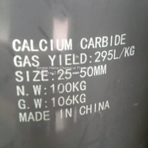 UN NO.1402 Chemicals Materials 25-50mm CAC2/Calcium Carbide 100kg Drum thumbnail-4