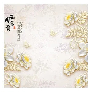 China Cheap Price Flower Wall Papers Murals Home Decor Wallpaper 3D Murals Dropshipping thumbnail-3
