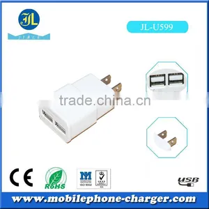 Dual Micro Usb Travel Charger for Mobile Phone Use 2A Cheap Baterry Charger With US Plug thumbnail-1