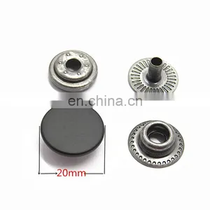 20mm Black Metal Hidden Press Snap Button thumbnail-2