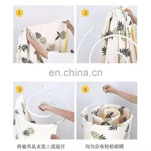 New Hot Sale Sheet Quilt Snail Round Rotating Balcony Spiral Drying Rack thumbnail-2