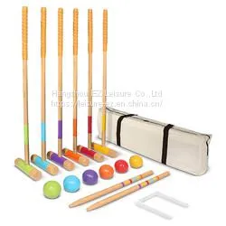 Classic Outdoor Yard Game Wooden Garden Croquet Set thumbnail-1