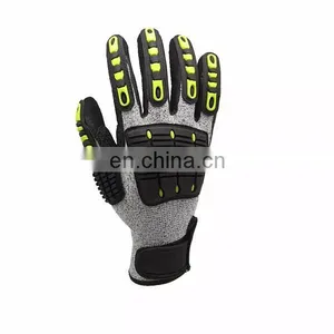 High Quality Anti-cut Level 5 HPPE En388 Anti Vibration Shock TPR Protective Safety Working Impact Gloves thumbnail-3