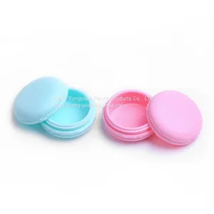 Wholesale 5 g 10 g Mini Macaron Shape Colorful Cosmetic Plastic Jar for Ointment Cream for Lip Balm Gloss Eye Shadow thumbnail-2
