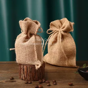 Fashionable Drawstring Bag Mesh Bag, Linen Drawstring Bag thumbnail-3