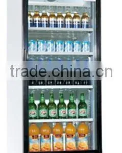 Tempered Glass Door Big Side LED Light Showcase for South America Market thumbnail-1