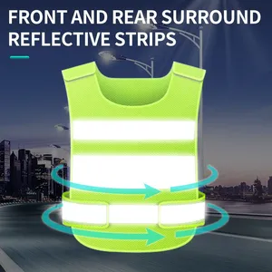 Wholesale Reflective Vests, Safety Work Clothes, Front and Rear Surround With Bright Reflective Strips thumbnail-2