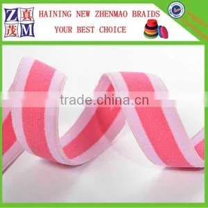 30mm Pink Color Woven Striped Elastic Bands Supplier's Choice thumbnail-2
