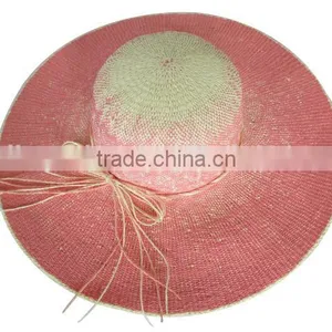 China Hot Sale Ladies Fashion Straw Wholesale Straw Floppy Hats thumbnail-3