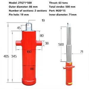 HCIC China Factory Supply Long Stroke Multi Stages Lift Kits Telescopic Hydraulic Cylinder for Dump Truck thumbnail-4