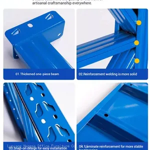 Commercial Grade Modular Racking System 300kg Per Shelf - Expandable Storage Solution for Retail Backroom & Storehouse thumbnail-4