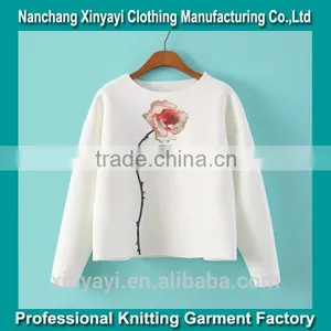 Europe Fashion Comfort Colors Ladies Sweatshirt Without Hood From Knitting Factory thumbnail-1