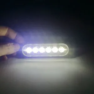 6SMD LED Surface Mount Amber Red White LED Clearance Markers Bullet Lights Side Lights Trailer Warning Light thumbnail-4