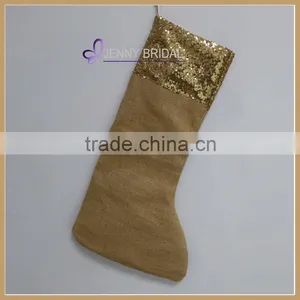 CTS010A Wholesale Sequin Jute Christmas Stocking Quality Choice thumbnail-2