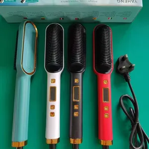 Electric Hair Straightening Brush — 40W, Dual Voltage 110-240V, Portable Hair Styler thumbnail-2