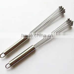 Manual Whisk Stainless Steel Kitchen Mixer Egg Beater Tool 8 10 12 Incn. thumbnail-1