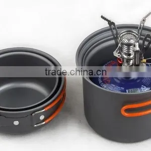 3~4persons Outdoor Portable Cookware Camping Aluminum Alloy PY71002 thumbnail-2