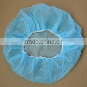 Blue Surgical Nonwoven Nurse Cap/ Bouffant Head Cover CE ISO FDA thumbnail-1