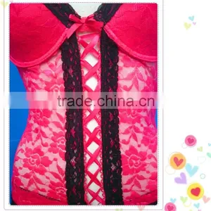 New Design Printting Lace Lingerie Photo, Sexy Hot Fashion Show Babydoll thumbnail-4