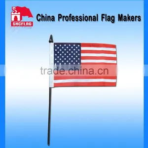 Custom Promotional Hand Held Stick Flag for Sale thumbnail-1