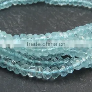 Aquamarine Rondelles Faceted thumbnail-5