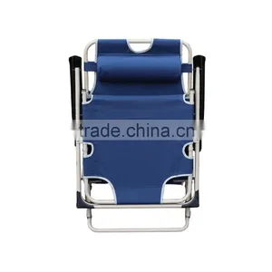 Two Use Portable Sleeping Folding Recliner Folding Footrest Beach Lounge Chair thumbnail-6