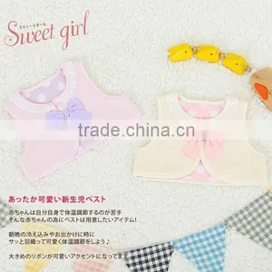 Japanese Wholesale Products High Quality Cute Ribbon Baby Winter Clothes Vest for Girl Kids Wear Toddler Clothing Children thumbnail-5