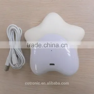 EN62115 Approval Star Shape Room Thermometer Temperature Displayer LED Color Changing Night Light Lamp for Babies Kids thumbnail-6