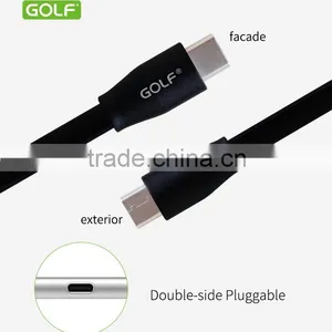 GOLF Original 1M Type-c Quick Charge and Data Cable 2.1A TPE Flat Wire Cable for Type-c Device thumbnail-2