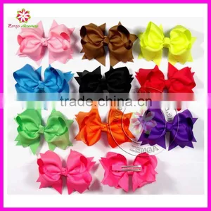 4" Beautiful Hair Bow Clips thumbnail-1