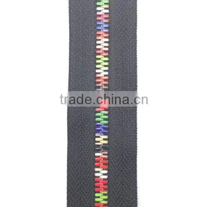 2015 Lastest Fashion Stylish Leopard Rainbow Designer Special Colour Teeth Metal Zipper thumbnail-2