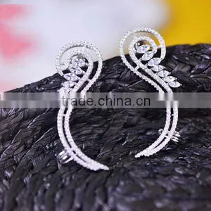 China Guangzhou Wholesale Jewelry S925 Silver Climb Upper Ear Earrings for Lady thumbnail-1
