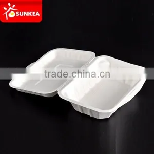 Eco Friendly Bagasse Take Out Lunch Boxes / Tableware thumbnail-2
