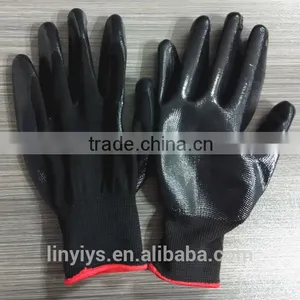 13 Gauge Oil/water Resistant Black Nitrile Coated Work Gloves thumbnail-1