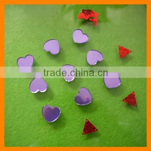 Flat Heart Shape Loose Gemstone In Purple thumbnail-1