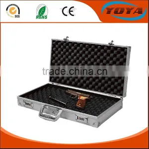 18.5" Aluminum Framed Locking Gun Pistol HandGun Lock Box Hard Storage Carry Case thumbnail-1