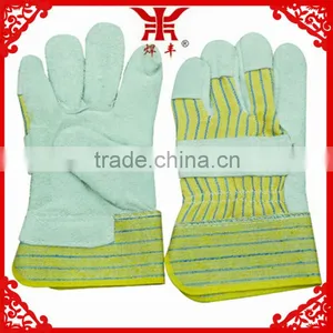 Factory-outlet 10.5 Inches Full Palm Cow Split Leather Gloves for Work thumbnail-1