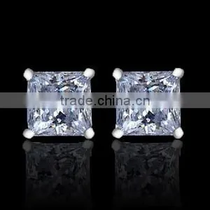 JINSE Hotsale Competitive Price Big Square Earring Made With Zircon thumbnail-1