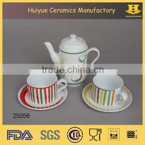 Tea Set for Two, Ceramic Tea Set, Tea Set With Decal Printing, New Design Tea Set thumbnail-2
